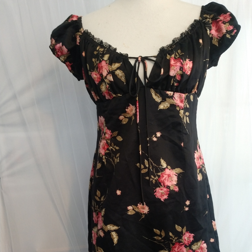 Floral slip dress women's large